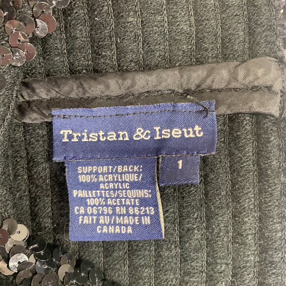 Sequin Tube Top stretchy black True Vintage 70s Disco Toppettes glam - Picture 9 of 9